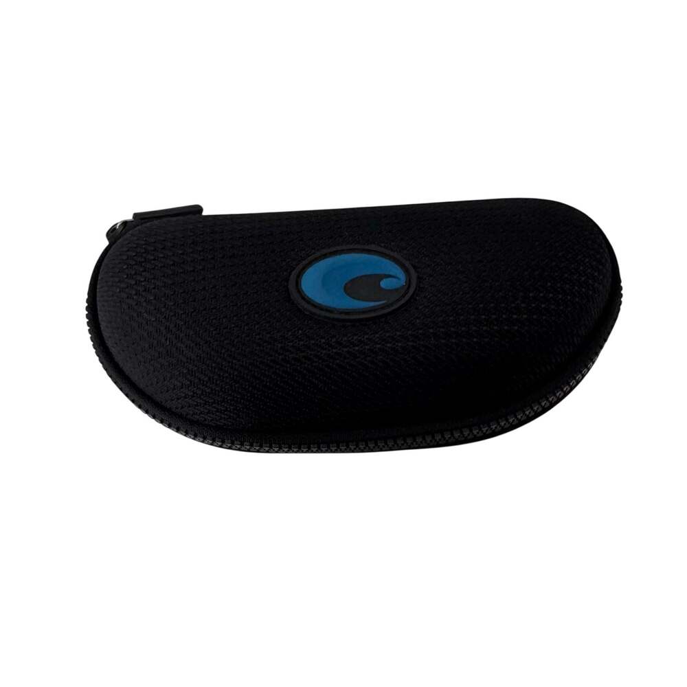 Costa Del Mar Hard Zippered Clamshell Sunglasses Case black blue logo New